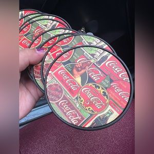 8 piece Coke coaster set